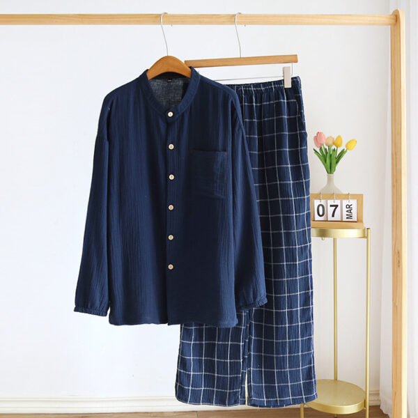 Men's Cotton Gauze Pajamas Spring And Autumn - Image 2