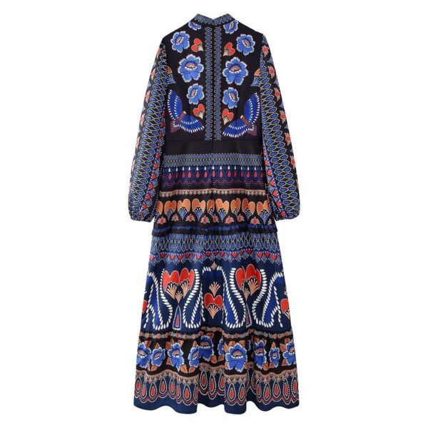European And American Women's Clothing Printing Stitching Cake Dress - Image 6