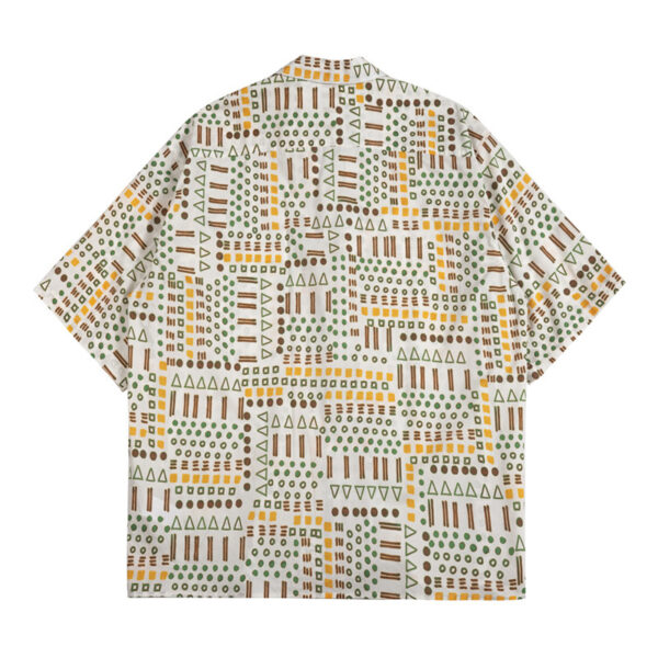 Retro Ethnic Print Short-sleeved Shirt For Men - Image 2