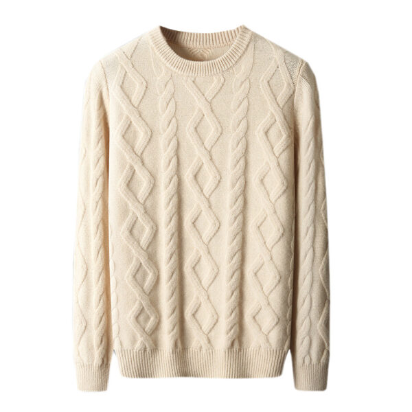 Men's Thickened Round Neck Sweater Pullover Knitting Bottoming Shirt - Image 6