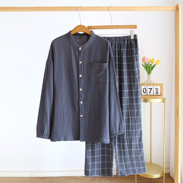 Men's Cotton Gauze Pajamas Spring And Autumn - Image 4